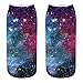 AnVei-Nao Womens Girls Star Sky Universe Short 3D Pattern Printed Socks 9 Pack