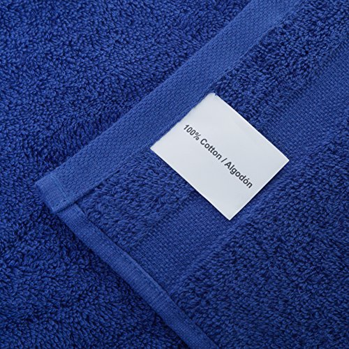2 PACK Bath Towels Set | Premium Quality Luxury Turkish Cotton Absorbent AND Super Soft - NAVY BLUE - Thumbnail 6