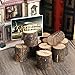 OULII Wedding Place Wooden Card Holders Table Number Stands for Home Party Decorations Pack of 10