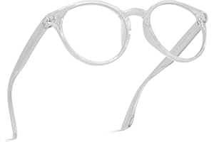 WearMe Pro Retro Round Blue Light Blocking Glasses - UV & Bluelight Blocker for Women Men