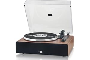 FANCYRABBIT Vinyl Record Player with Speakers,High Fidelity Turntables for Vinyl Records with Magnetic Cartridge AT-3600L,Bluetooth Playback Built-in Phono Preamp,Belt Drive 2-Speed (HP-H2410)