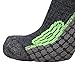 Pure Athlete High Performance Wool Ski Socks - Thermal Warm Merino Wool OTC Sock, Men Women (1 Pair - Black/Grey/Neon Green, Small)