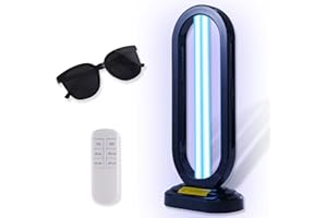 Maxorkin UV Light Sanitizer with Ozone,UVC Disinfection Lamp with Remote Control,Ultraviolet Light Sanitizer for Whole Home,Room & Kitchen,UV Sterilizer15/30/45/60 Minutes Timer