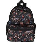 LeSportsac Bright Fortune Basic Backpack/Rucksack, Style 7812/Color E476, Festive &amp; Colorful Graphics Artfully Arranged Celebrate Year of the Tiger, Evoking Optimism &amp; Strength