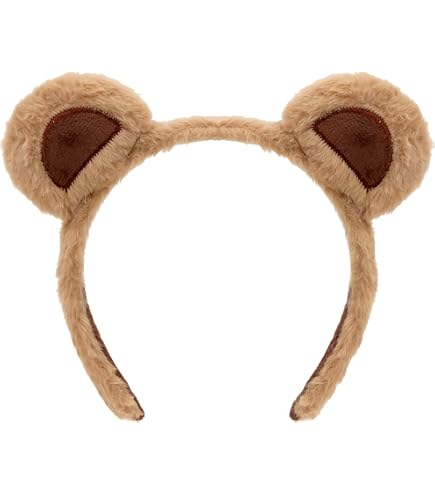 Diadema De Orejas De Oso Para Cosplay Y Maquillaje – Accesorio De Tela Suave Y Elástica Para Halloween, Lavado Facial Y Disfraces
