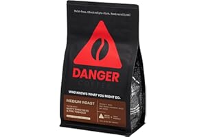 Danger Coffee by Dave Asprey, Remineralized, Mold Free & Lab Tested Ground Coffee, Medium Roast, 10.9 Ounce