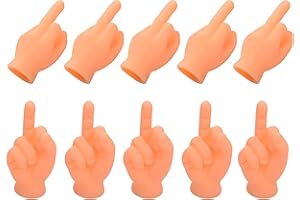 MEHRLIEBEN 10 Pcs Middle Finger Puppet, Mini Finger Hands Funny Hand Puppet for Game, Halloween, Christmas, Funny Hand Accessories