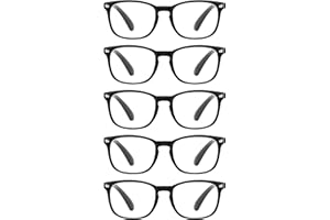 CCVOO 5 Pack Reading Glasses Blue Light Blocking, Filter UV Ray/Glare Computer Readers Fashion Eyeglasses Women/Men