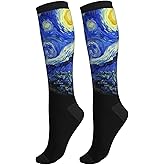 Yealedee Compression Socks Calf Knee High Support Socks Novelty For Women Men Athletic Running Hiking Nurse