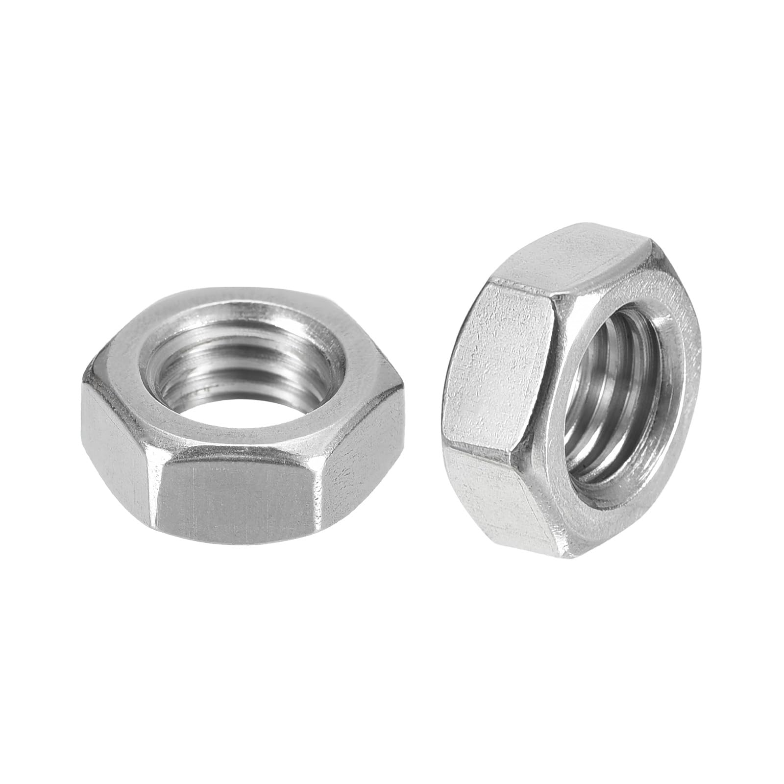 METALLIXITY Hex Nuts (1/4"-20) 100Pcs, 316 Stainless Steel Coarse Thread Hexagon Nut Hardware - for DIY Home Repair Machinery, Silver — image 1