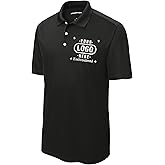 Custom Polo Shirts for Men Custom Embroidered Polo Shirt, Personalized with Text & Logo Black