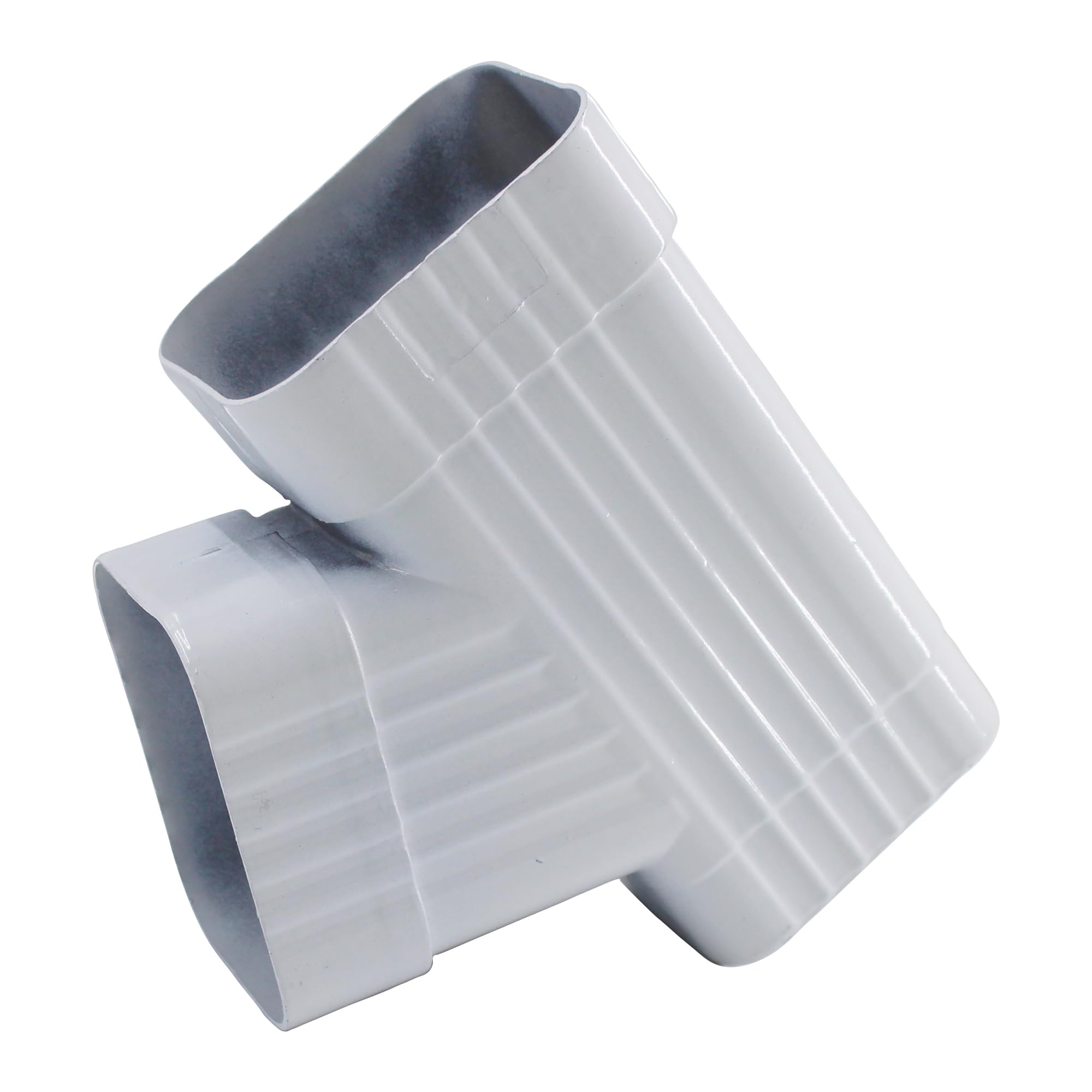 Photo 1 of Rsoise Downspout Gutter Y Connector 2X3 Gutter Downspout Y Connector 2x3 Gutter y Connector 2x3 Rain Gutter Downspout(White 1Pcs)