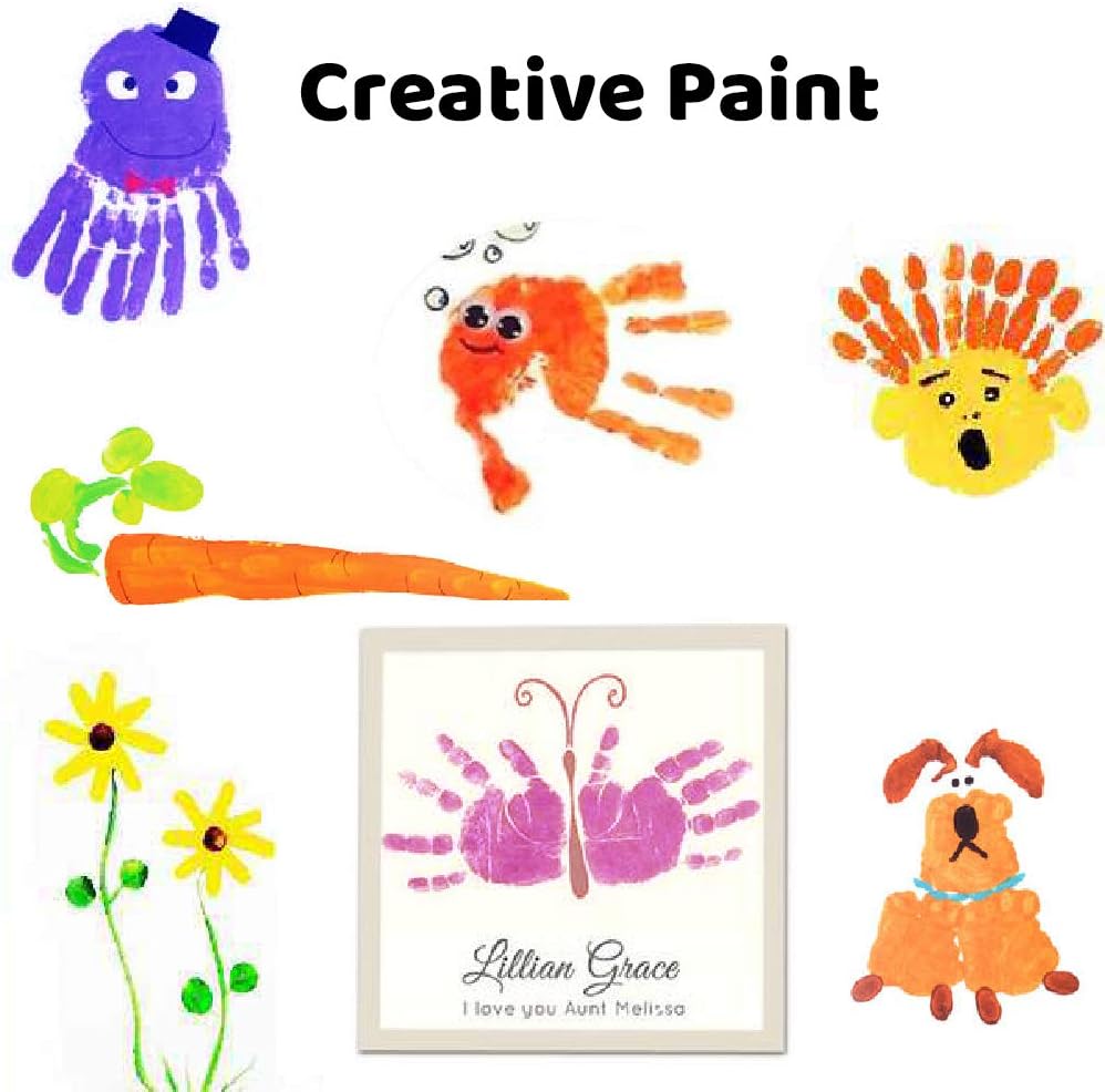 Finger Paint For Toddlers Non-Toxic Washable, 12 Bright Colors Painting for Kids DIY Crafts Painting, School Painting Supplies, Gifts for Kids: Home Improvement