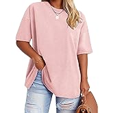 VISLILY Plus-Size-Tops for Women Casual Short Sleeve T Shirts Summer Crew Neck Tees Oversized Comfy Loose Fit Tunics XL-5XL