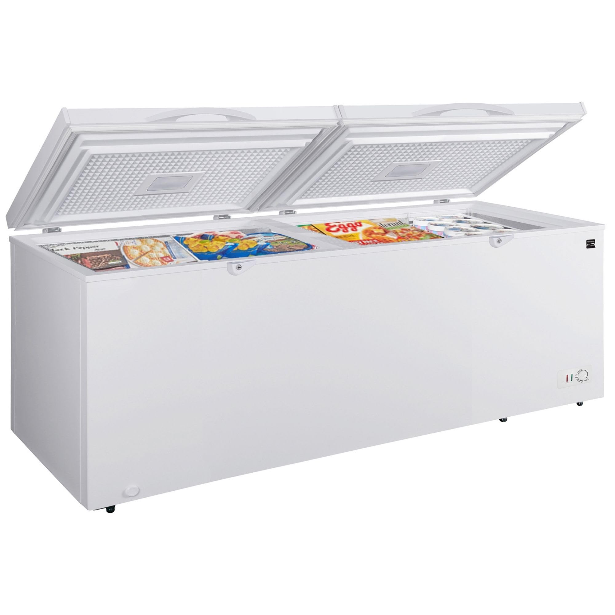 Photo 1 of *** FACTORY SEALED*****Kenmore 21 Cu. Ft. (595L) Convertible Chest Freezer/Refrigerator, Garage-Ready, Dual Lids, Keyed Safety Locks, LED Lights, Easy-Rolling Wheels, Manual Defrost, White, For Hunting Cabin Garage Cottage