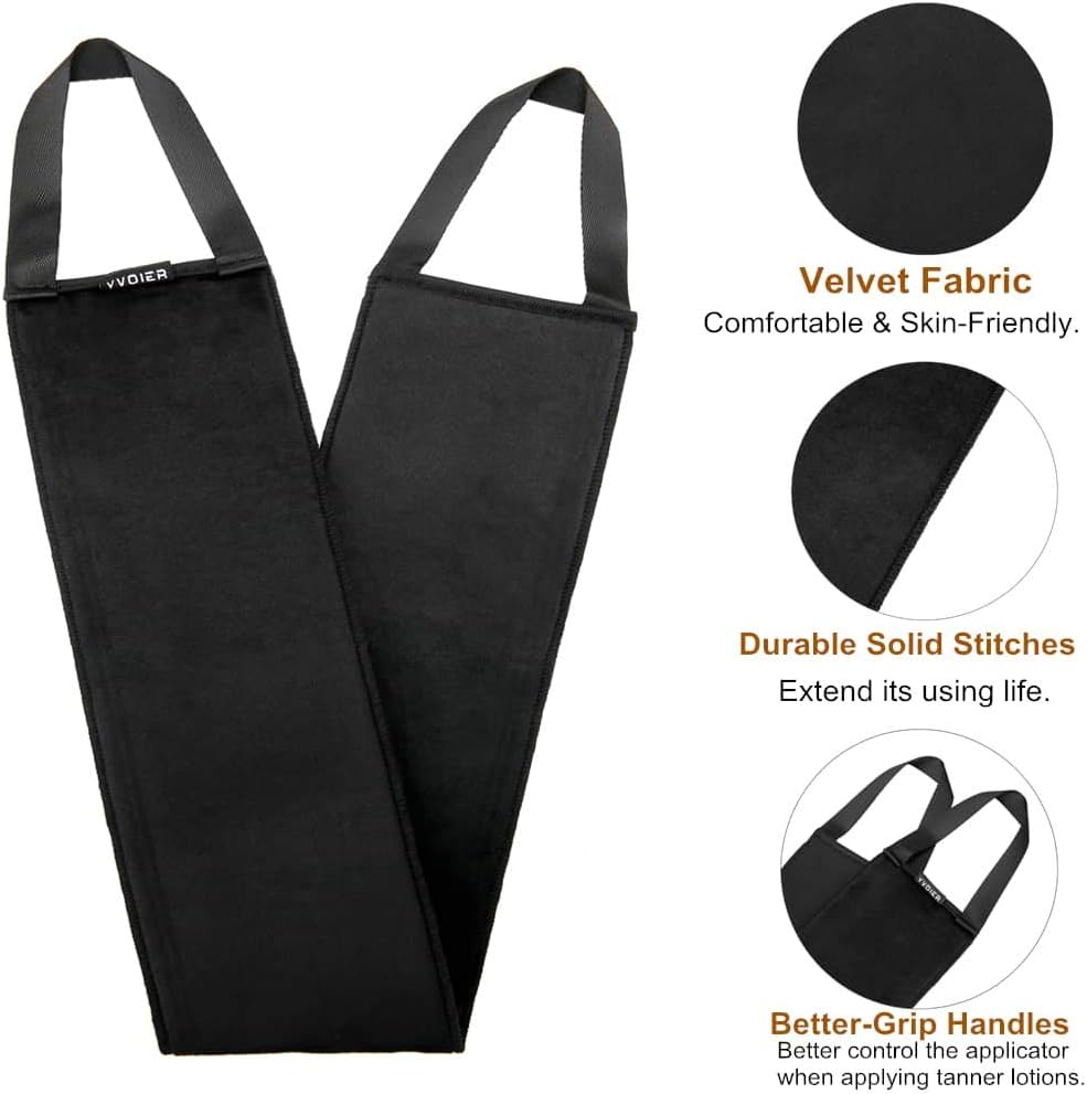 YVOIER Self Tanning Mitt Applicator Kit 4 in 1 Self Applicator Set including Exfoliating Glove,Tan Mitt Applicator,Tanning Back Lotion Applicators for Your Back,Face Mitt for Tanning Lotion Streak Free Tan - Image 4