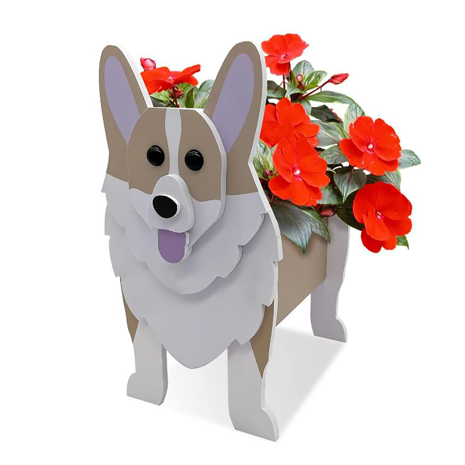 Cute Dog Flower Planter Plant, PVC Animal Plant Pots Garden Planters for Succulent, Small Gifts Dog Planter, Storage Containers Dog Planters, Cartoon Planter for Indoor Outdoor Garden Decoration