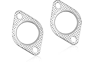 JUSTTOP 2 PCS Car Exhaust Gasket, High Temp 2'' 2-Bolt Exhaust Flange Gasket Replacement, Heavy Duty Flange Gasket for Muffle