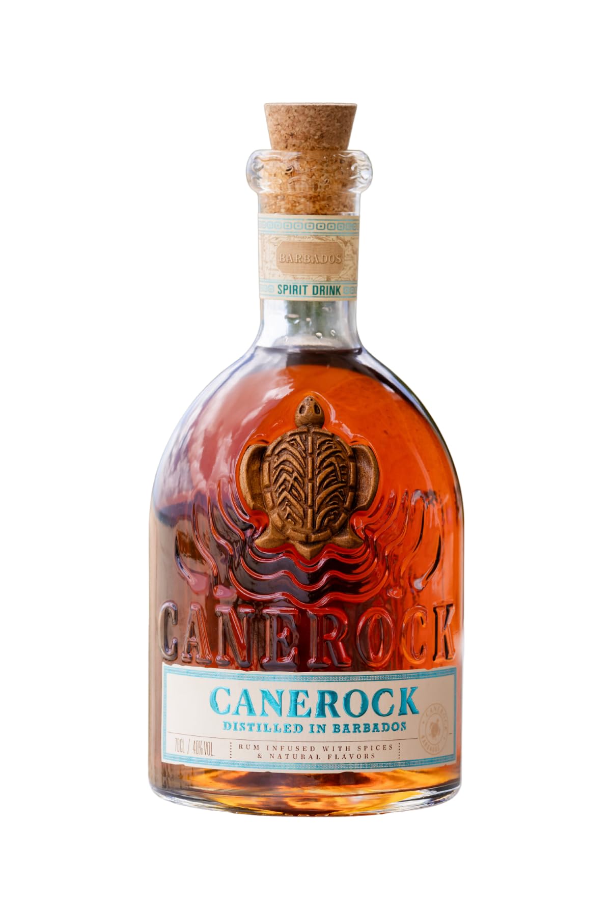 CANEROCK - Barbados Spiced Rum, infundiert mit Kokosnuss, Vanille und Ingwer - Goldmedaille bei den World Rum Awards 2023-40% Alkohol - 70 cl