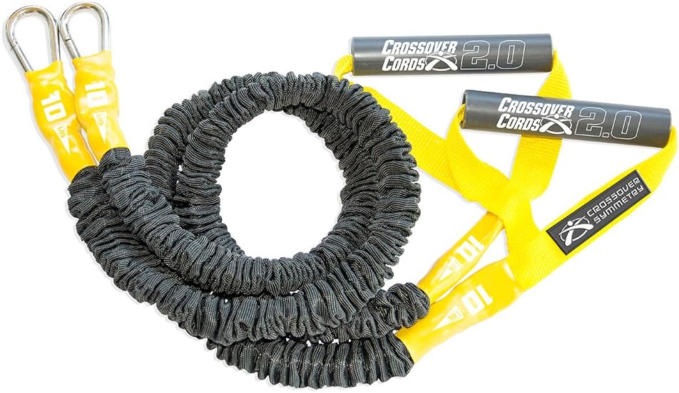 Crossover Symmetry Crossover Cords - Shoulder Resistance/Exercise Bands - Perfect for Crossfit, Warmups, Arm Care, Rotator Cuff Exercise or Physical Rehab From Injury - One Set of 2 Cords