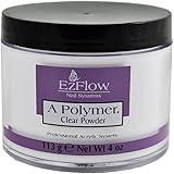 EZ Flow A Polymer False Nails, Clear, 4 Ounce