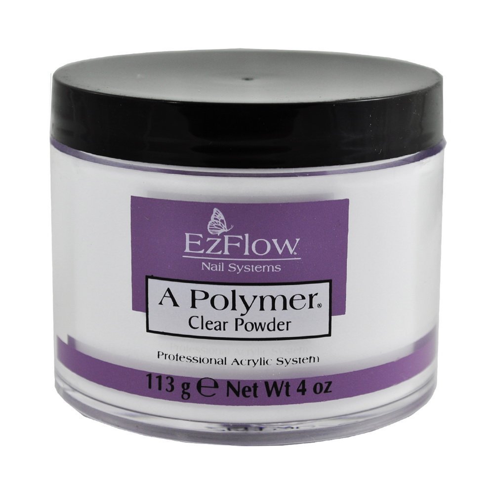 EZ Flow A Polymer False Nails, Clear, 4 Ounce