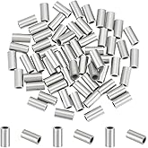 UNICRAFTALE 60Pcs Stainless Steel Tube Beads Metal Straight Long Beads Smooth Loose Tube Beads Spacer Beads for Bracelet DIY Craft Jewelry Making 6mm, STAS-UN0053-12-US12