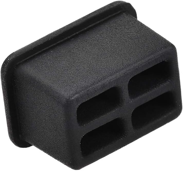sourcing map 10pcs SFP-A Silicone Protectors Port Anti Dust Cap Cover Black - Image 5