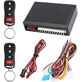 X AUTOHAUX Universal Car Keyless Entry System Door Lock Locking Remote Central Kit DC 12V LB405 Central Lock with 2 Remote Control Key