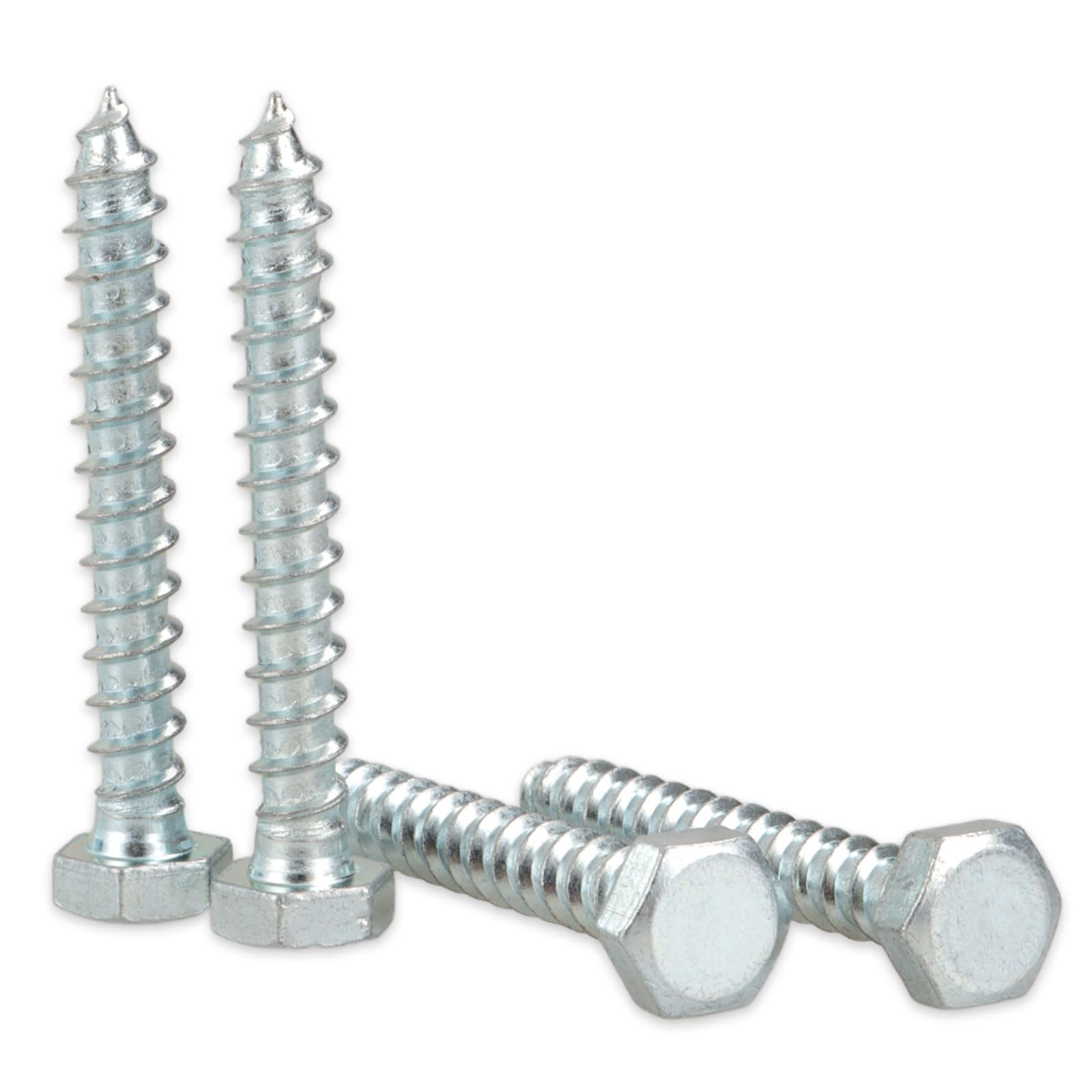 SENENQU 50pcs M8 x 60mm Coach Screws, Zinc Plated Hex Lag Bolts, Self-Tapping Wood Screws Coach Bolts for Wall Fixing Mounting