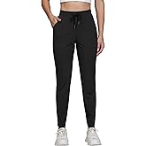 NVbeaut Lightweight Golf Pants Women Work Gym Athletic Workout Sweatpants with Pockets Travel Casual 7/8 Ankle Cropped
