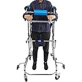 Floorstanding Adult Walker,Seniors Walking Aid Hemiplegia Rehabilitation Standing Frame, Standing Walker Lower Limb Training for 59.06-70.87in Mobility-impaired People
