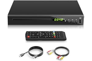 JOVELL HD Blu Ray Player, Blue Ray/DVD/CD Player for TV, Play Region A/1 Blu-ray Disc and All Region DVD Discs, Blu-ray DVD Player with HDMI/AV/Coaxial Output, USB Input, Built-in PAL NTSC (Zone 1 Blu-ray)
