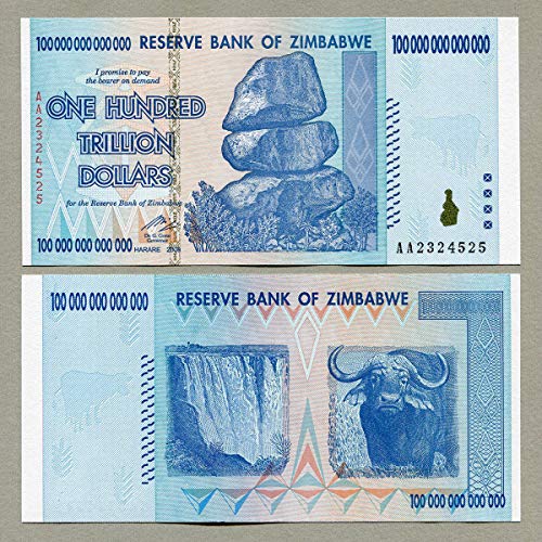 1 X 100 Trillion Dollars Zimbabwe, Uncirculated Note 100 Trillion Note 2008 Aa - genuine rare For co - //coolthings.us