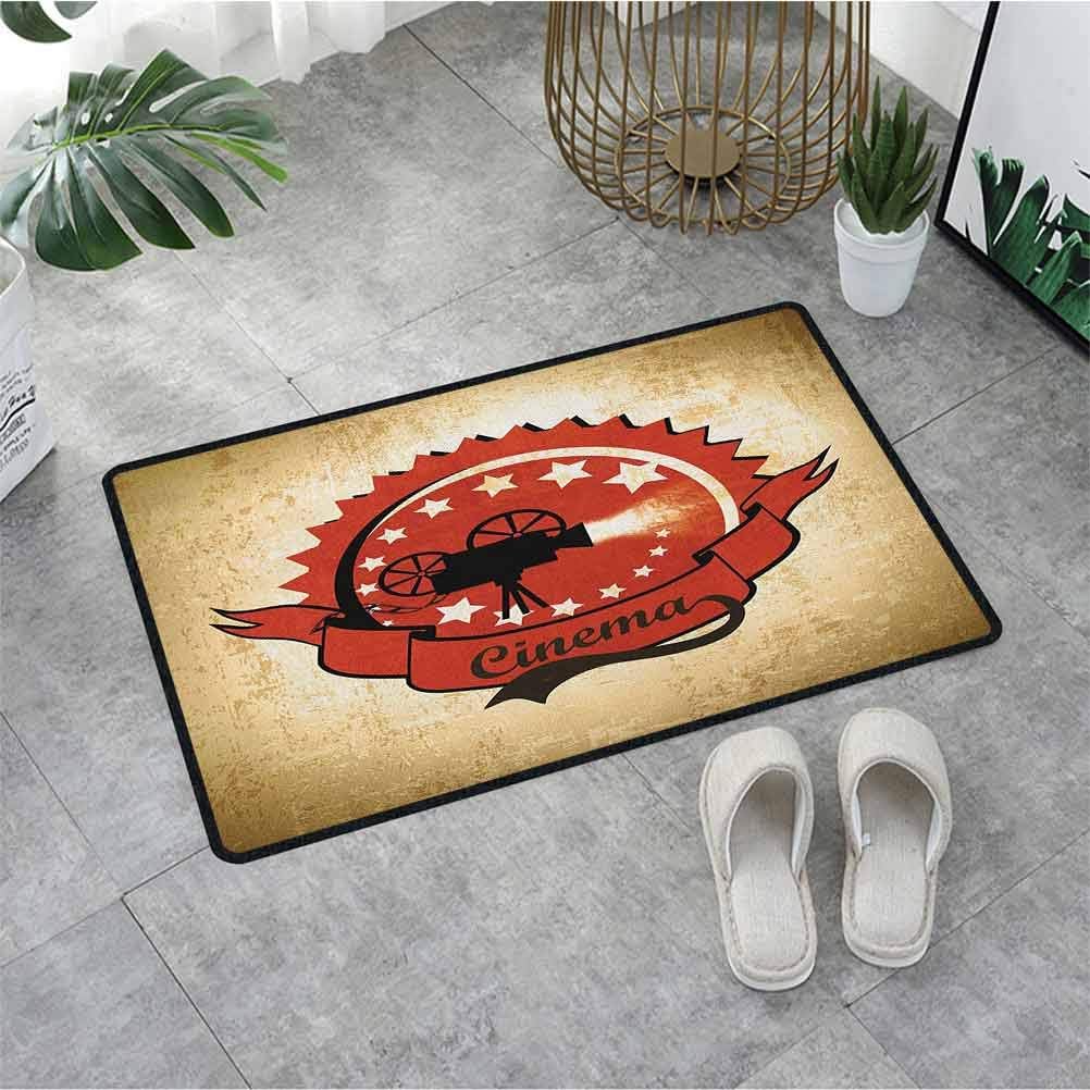 Summix Outdoor Doormat Old Movie Camera Surrounded by