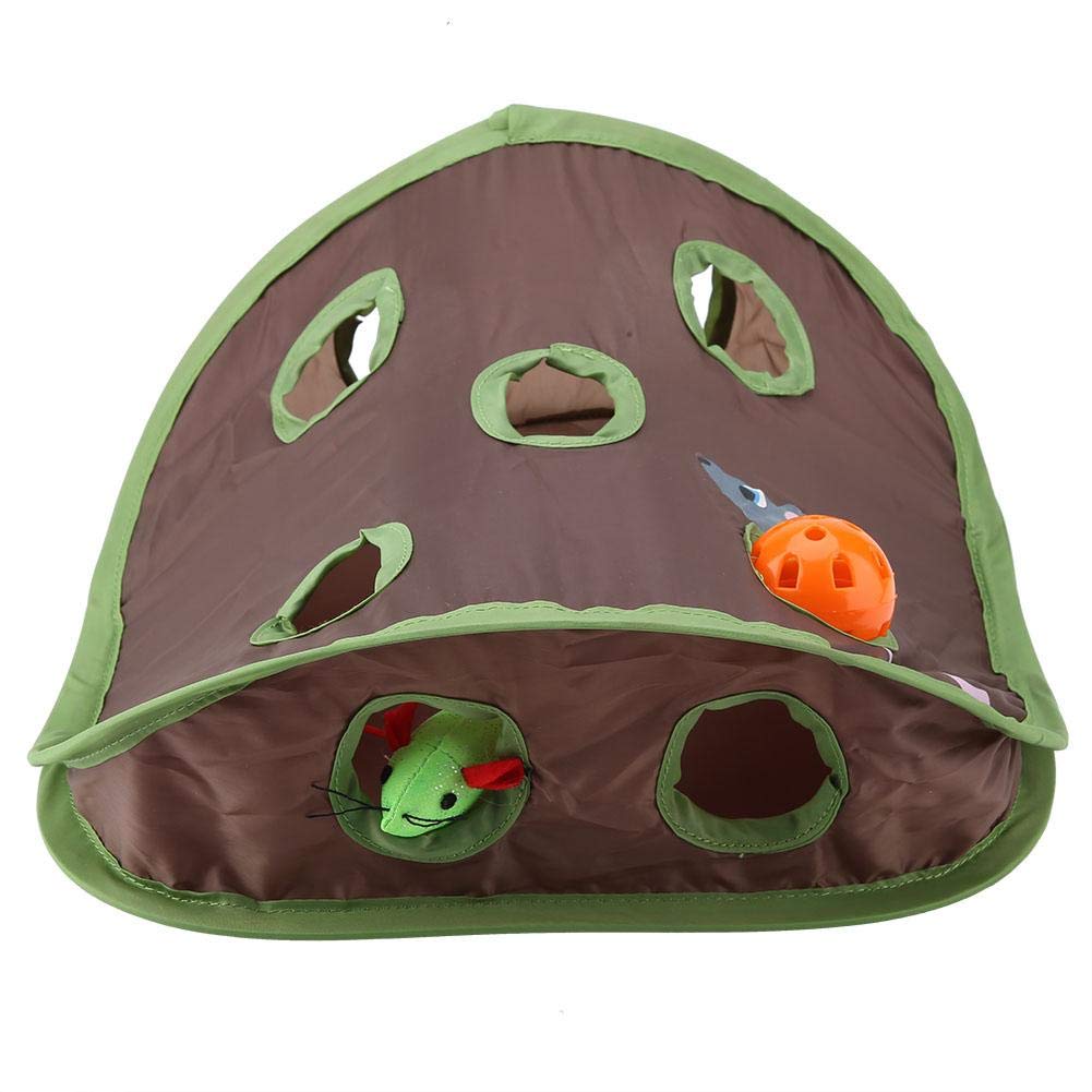 Cat Interactive Toy, 9 Mouse Holes Pet Cat Interactive Toy Cat Intelligence Trainning Toy with Bell Mouse Toys