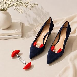 Mini Shoe Stretcher Women Wide Feet 2PCS, Adjustable Shoe Widener Expander with Anti-Slip Silicone, Portable Plastic ShoeTree