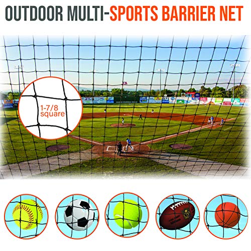 Reidy Sports Baseball, Softball, Basketball, Football, Soccer, Barrier Netting, Backstops, Nylon 10x10/10x15/10x20/10x30 Basketball Court Barrier net, Tennis Divider net