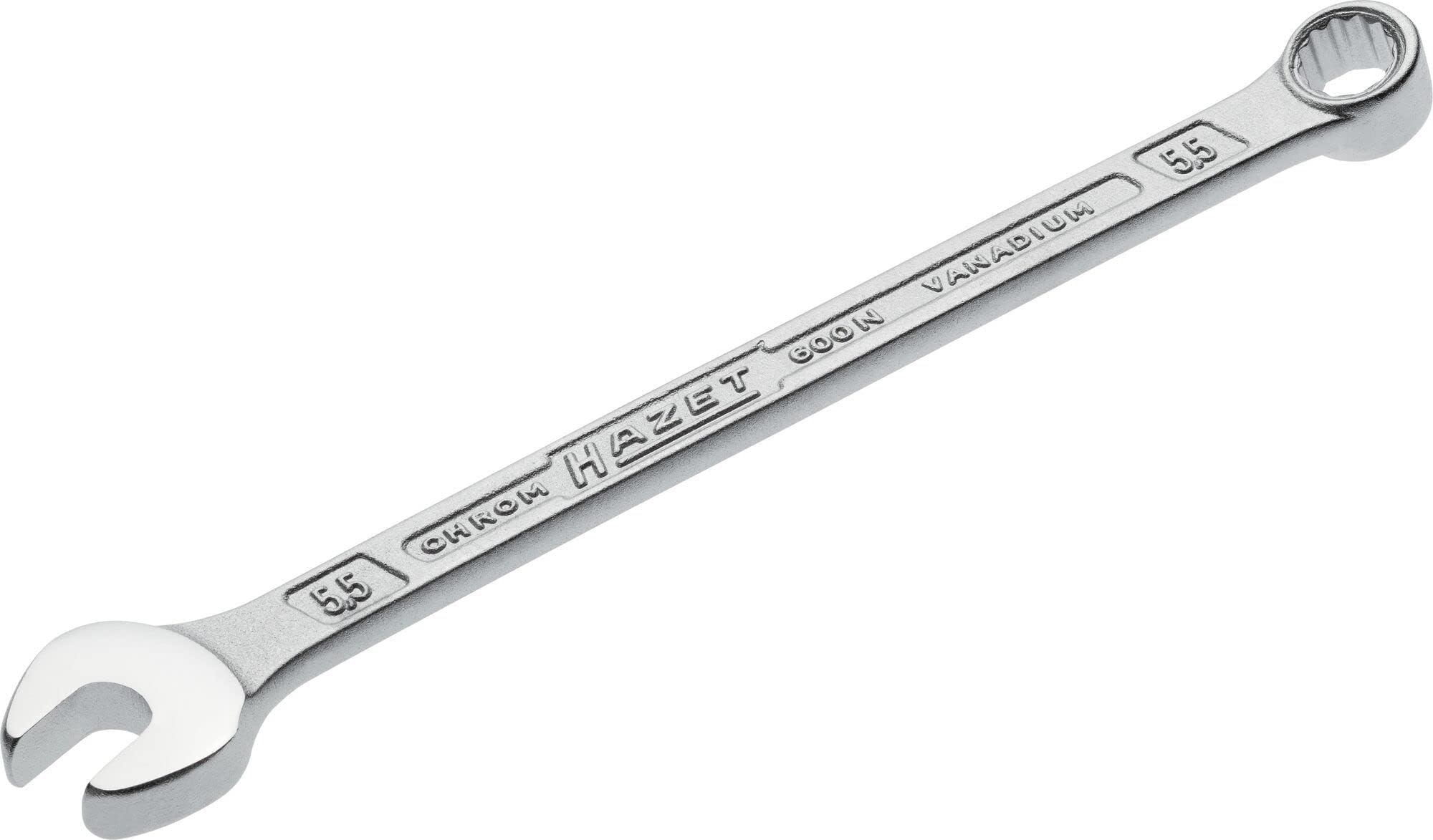 HAZET: Chiave combinata 600N-13 cromata, Testa della chiave combinata inclinata di 15 gradi Uscita: doppio esagono esterno, larghezza della chiave: 13 mm, albero con profilo a T doppio