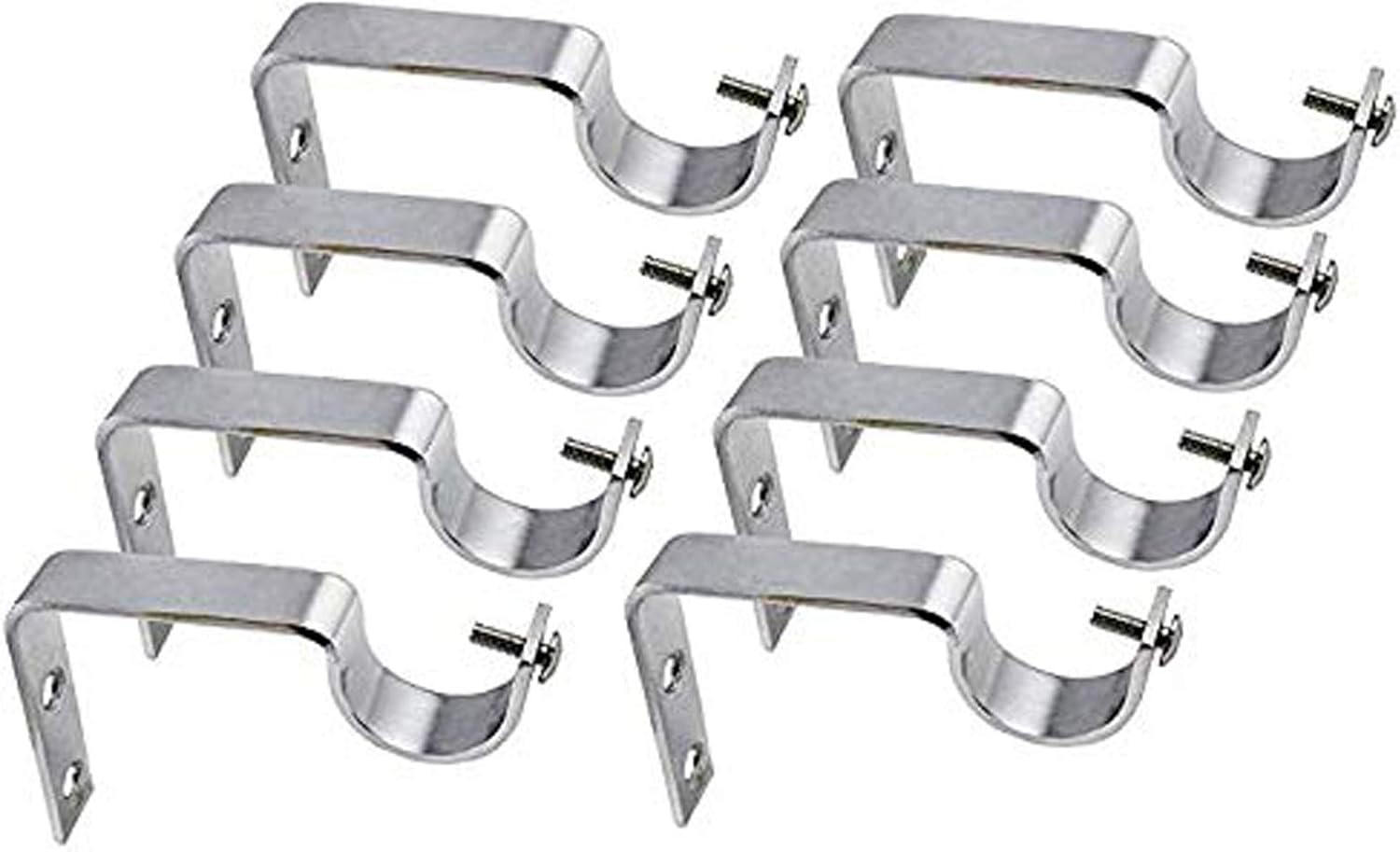 Buy First Lot Stainless Steel Curtain Rod Support Brackets Clamps