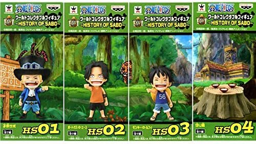 Piece World Collectable figures HISTORY OF SABO 4 species (Sabo children Ace children Luffy children and stumps)