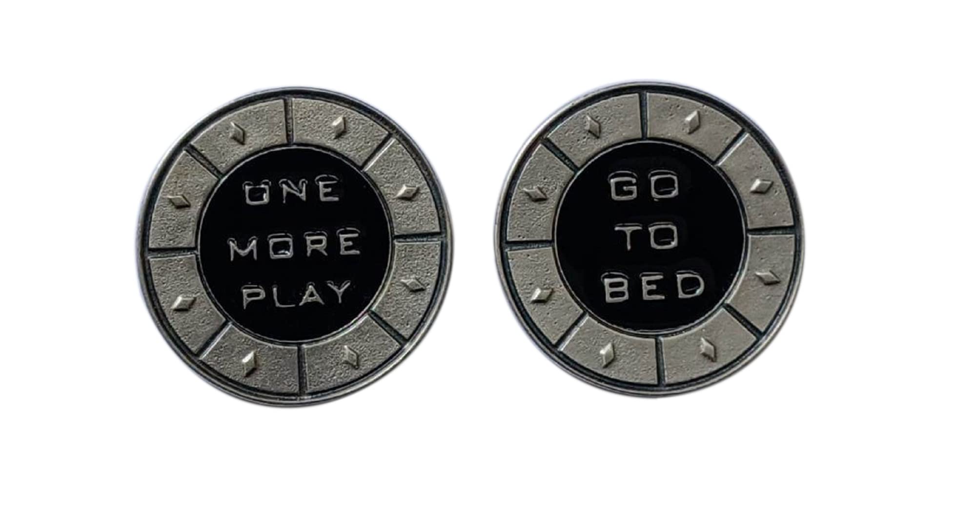 Silver Plated Black Player's Coin. Decision Coin "One More Play or Go to Bed?" Decision Launch. Gift Idea for Passionate PC, Computer, Video Games, videogamers, Nerd Gamers