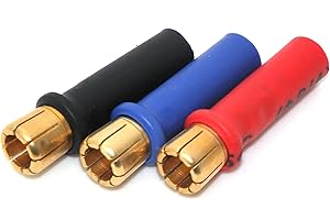 3PCS 8mm Male to 5.5mm Female Bullet Adapter Connector Castle Mambo ESC Extension