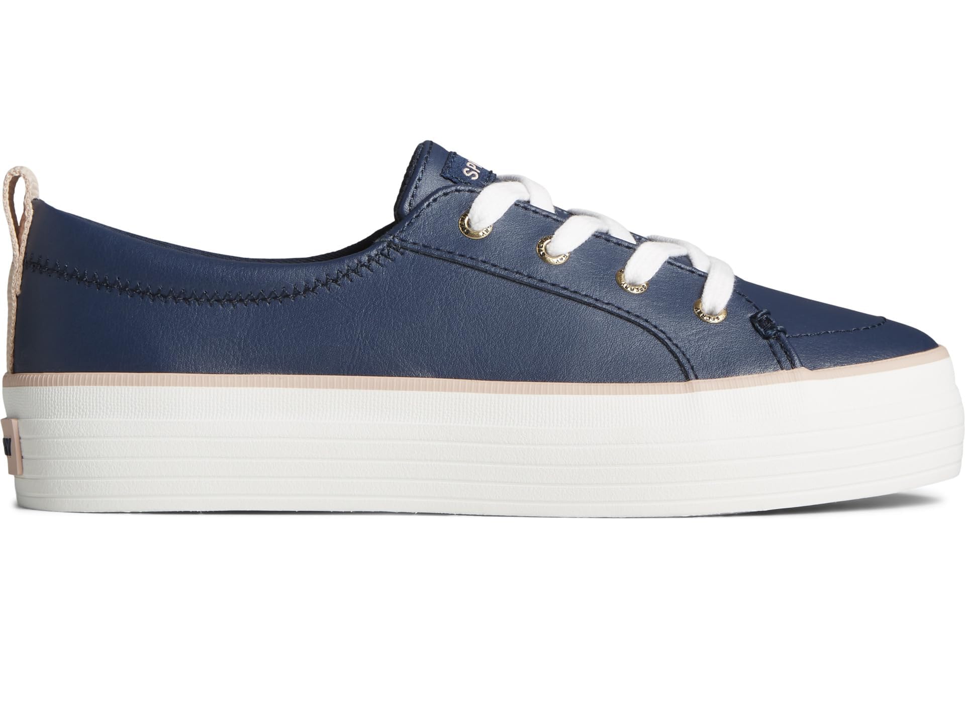 Sperry Ladies Footwear Women’s Crest Vibe Platform, Navy Leather, 10