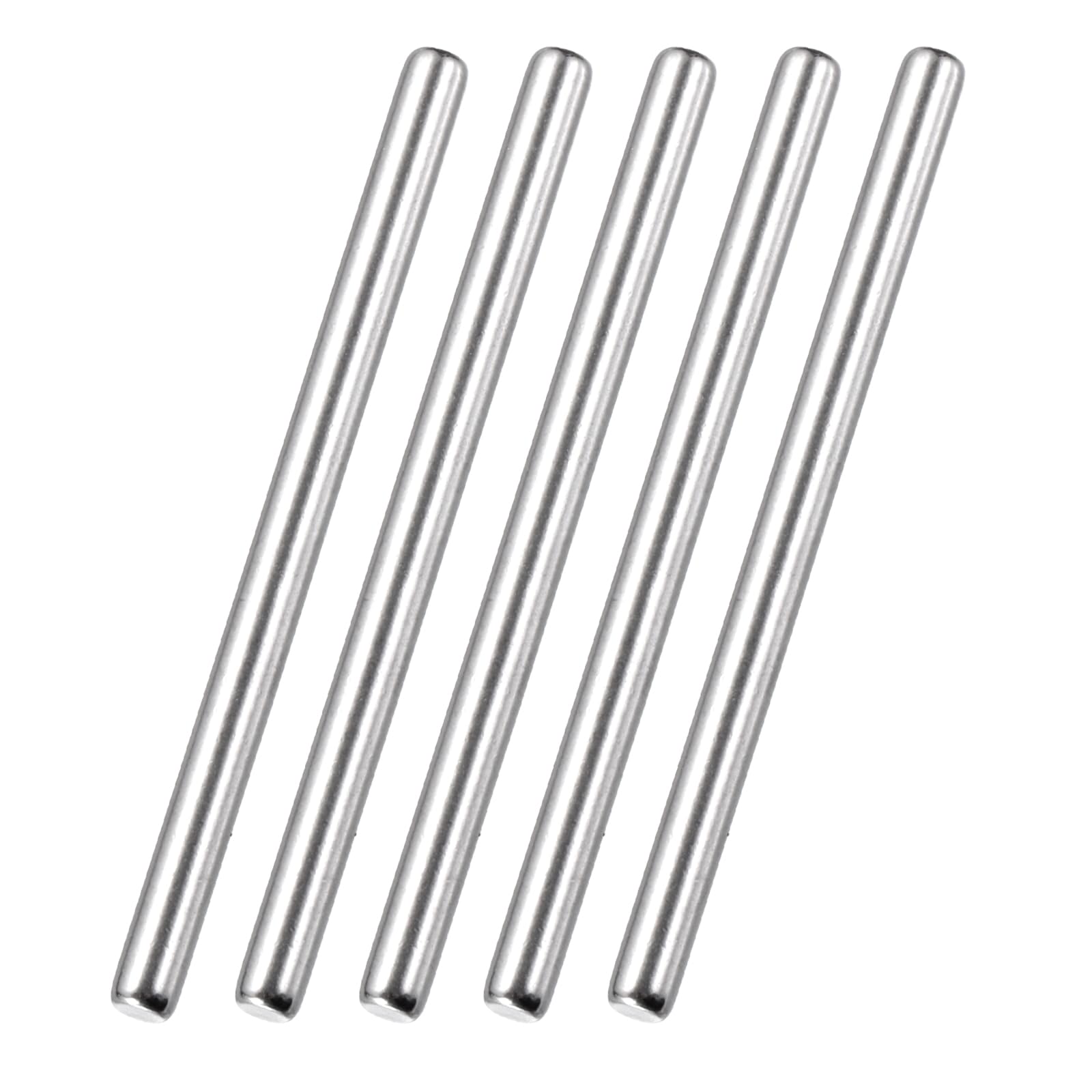 sourcing map 60 Pack RC Wheel Axle Pin, 2.5x30mm Steel Hex Wheel Hub Nut Pin Replacement for DIY RC Car Truck Boat Helicopter Model Part, Silver β image 1