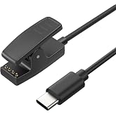 Meliya USB C Charger for Garmin Forerunner 735XT 235 35 64 230 630 645/645 Music, Approach S20/G10, Vivomove HR/Lily/Lily 2 Smart Watch Replacement Charger Charging Clip Cable (3.3FT/1M)