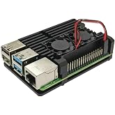 Unistorm Raspberry Pi 4 Model B Aluminum Case with Dual Cooling Fan