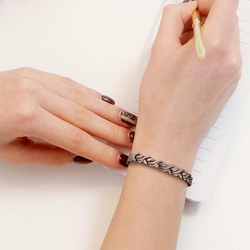 RainSo Copper Bracelet for Women's Magnetic Bracelets Pure Solid  Copper Attractive Design Bangle with