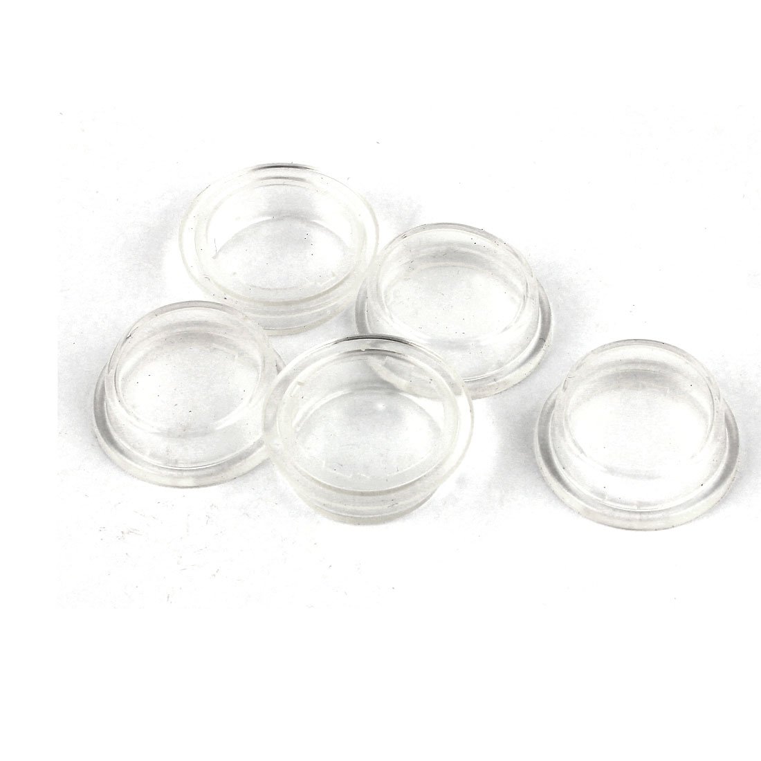 Sourcingmap 5 Pcs Clear White Silicone Waterproof Rocker Switch Protect Cover Round Caps