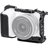 Nitze ZV-E10 II Cage for Sony ZV-E10 II Camera, with 2 Integrated NATO Rails, Built-in Cold Shoe, Ergonomic Handgrip, Quick Release Plate for Arca-Swiss - T-S14A